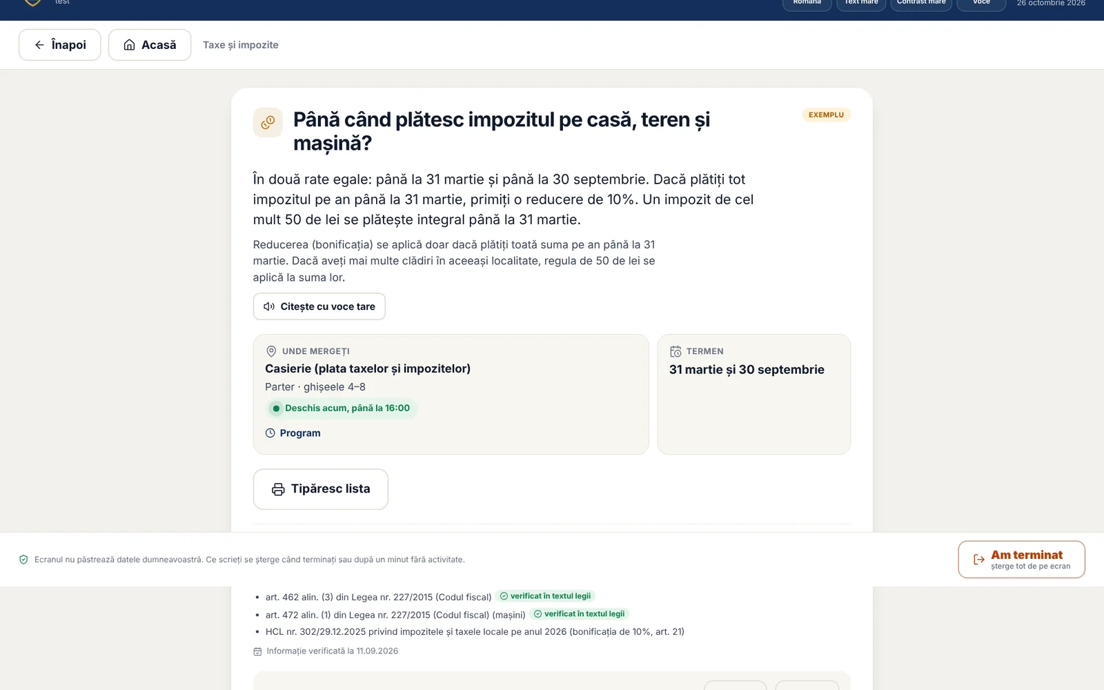 Chioșc pentru cetățeni